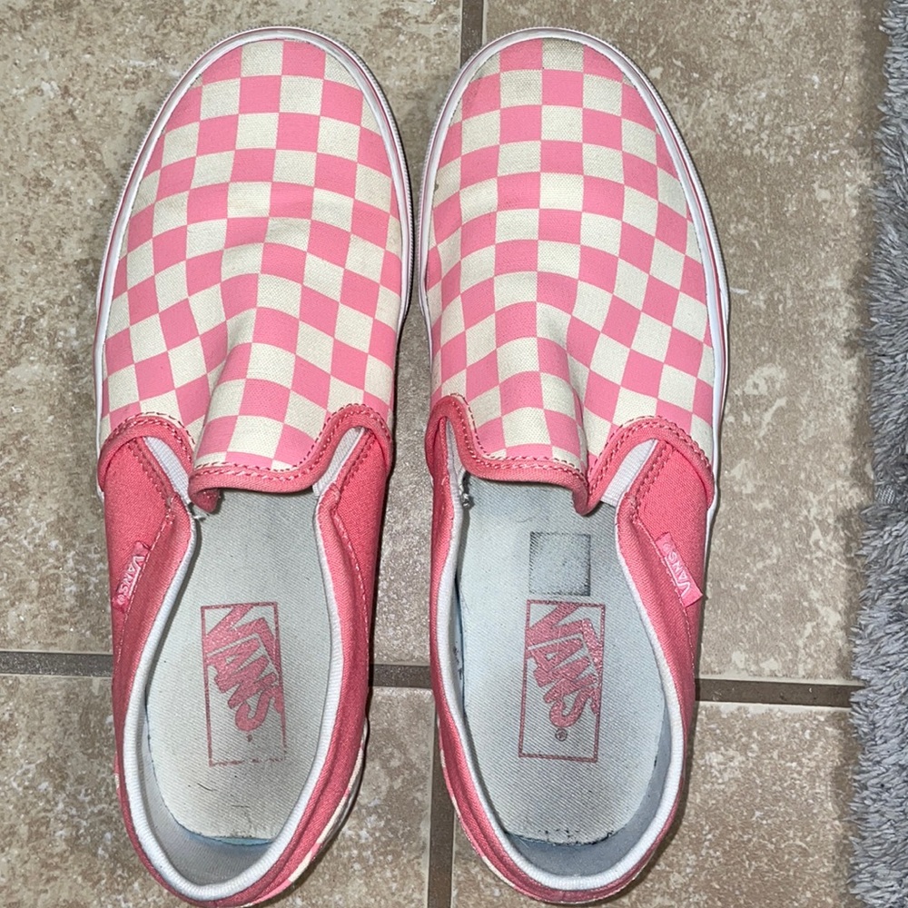 Pink Checkered Vans